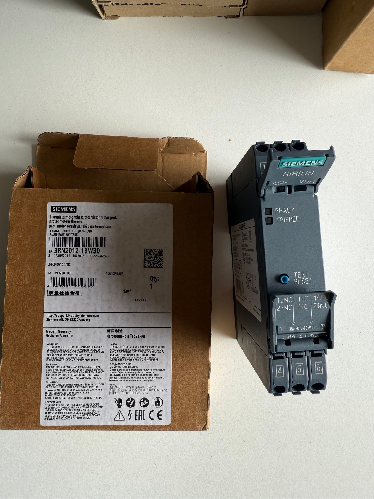 Siemens 3RN2012-1BW30 Thermistor-Motorschutzrelais