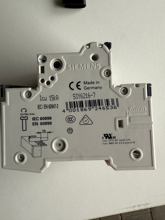 Siemens Leitungsschutzschalter 5SY62167