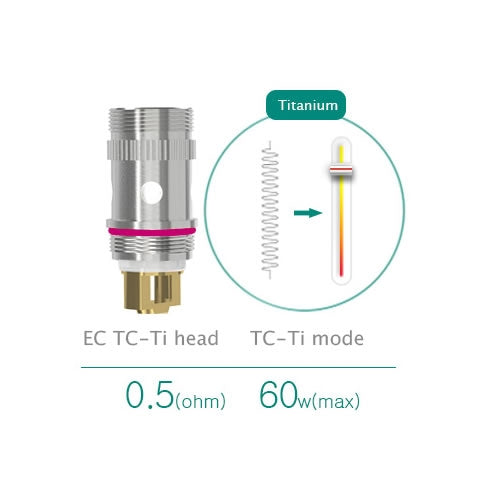 Eleaf / Melo 2 EC TC-Ti Coil mit 0.5 Ohm 5er Pack