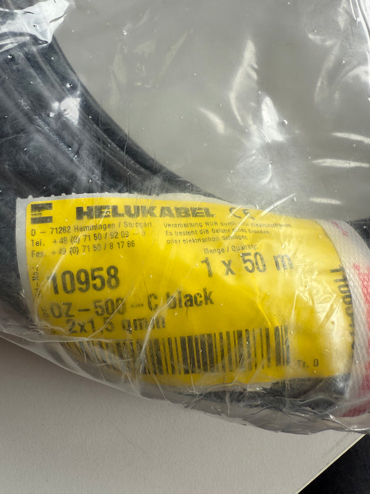 10958, PVC-Schlauchleitung OZ-500-C black 2x1,5 Schnitt 50 Meter