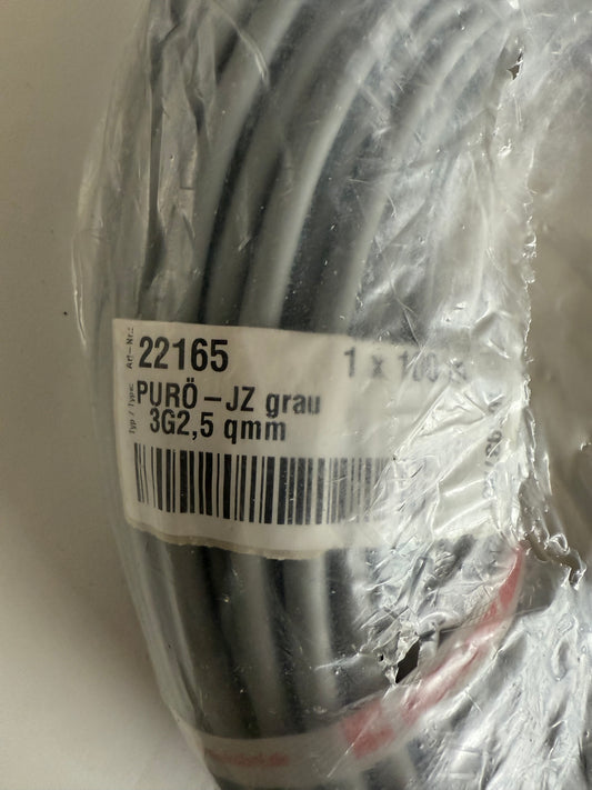 PUR Steuerleitung PURö-JZ 3 G 2,5 mm², AWG 14, ungeschirmt, grau, 22165