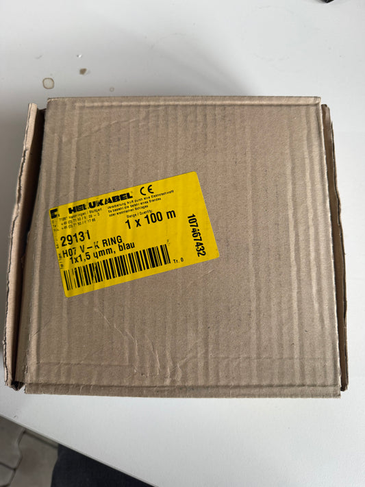 PVC-Schaltlitze, H07V-K, 1,5 mm², blau, Außen-Ø 3,4 mm, 29131