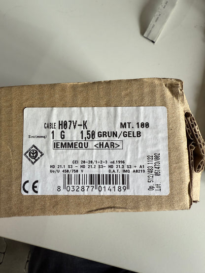 Kabel H07V-K 1x1,5mm² Grün Aderleitung