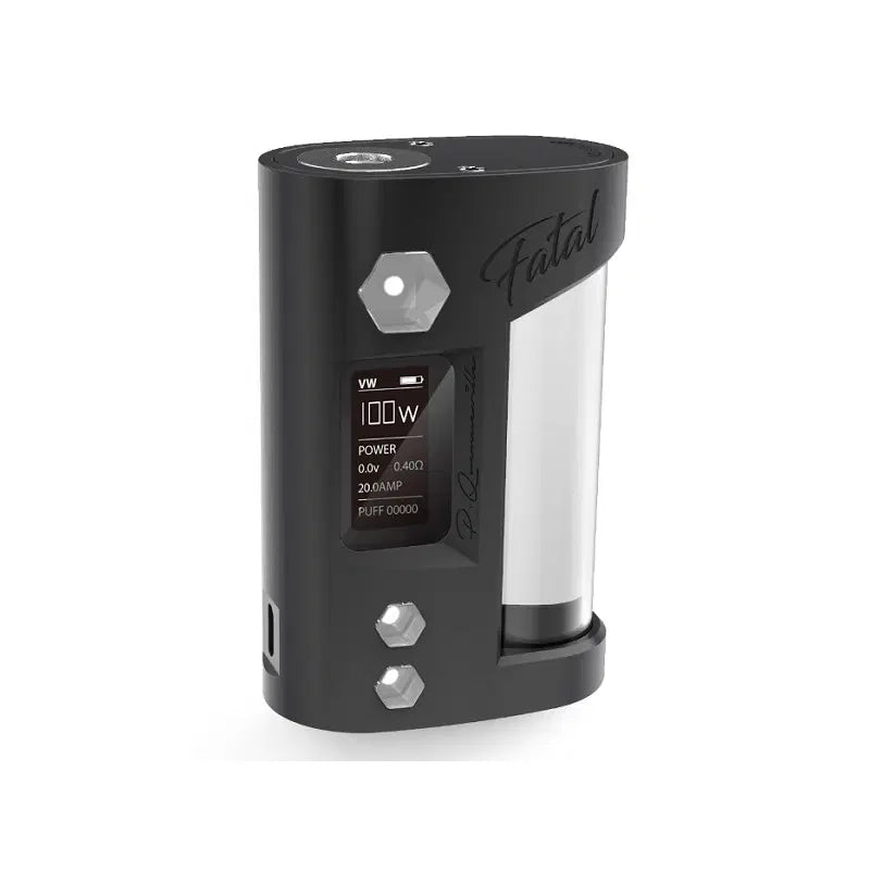 QP Design Fatal 100W TC Mod Akkuträger Transparent-Schwarz