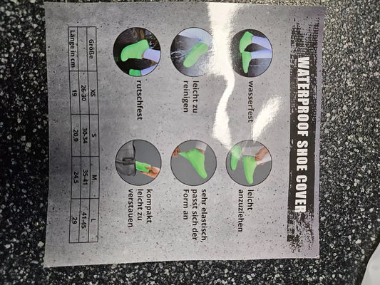 Unisex Silikon Überschuhe Wasserdichte Rutschfeste Schuhe Überzieher Gr.L 41-45