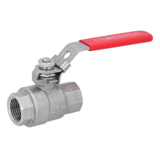 Kugelhahn 1/4", DN8, PN64, Edelstahl 1.4408/PTFE 2-teilig, Innengew. voller Durchgang